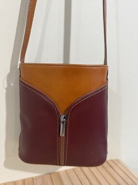 Vera Pelle Crossbody Bag made in Italy Women’s Boho bag small crossbody